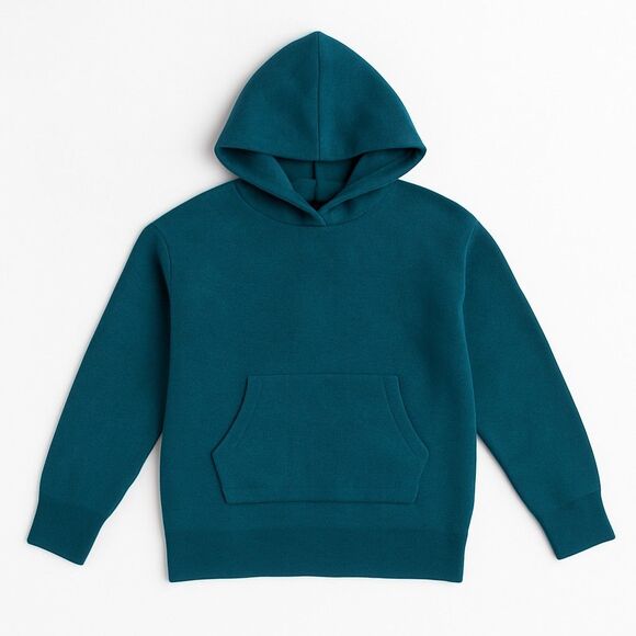 Merokeety Pullover Hoodie Sweatshirt Women Small Teal Blue Kangroo Pocket Soft - Picture 2 of 7